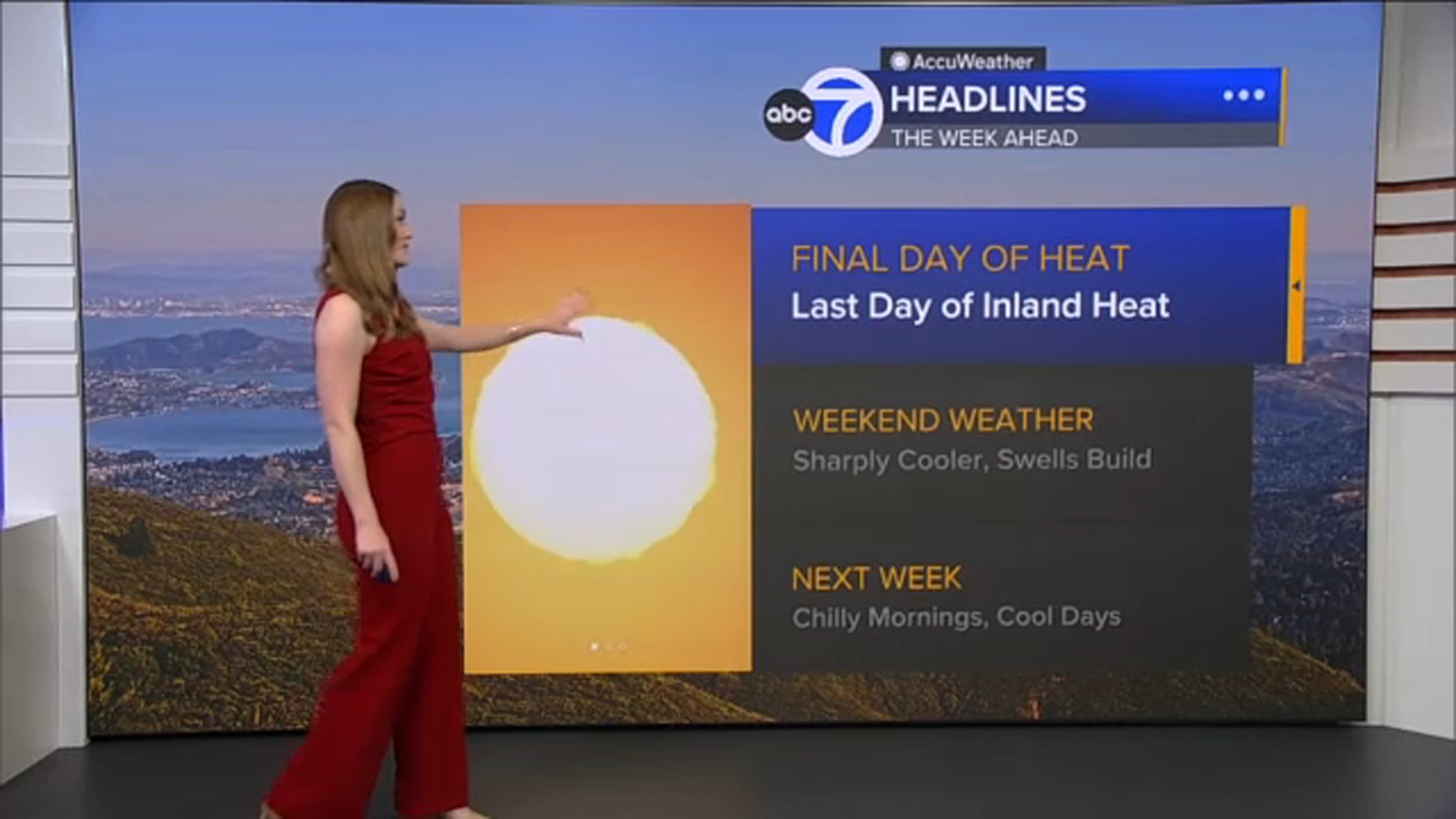 AccuWeather Forecast: Heat Advisory expires tonight; temps cool down into weekend
       — ABC 7 Bay Area, Pleasanton Community news