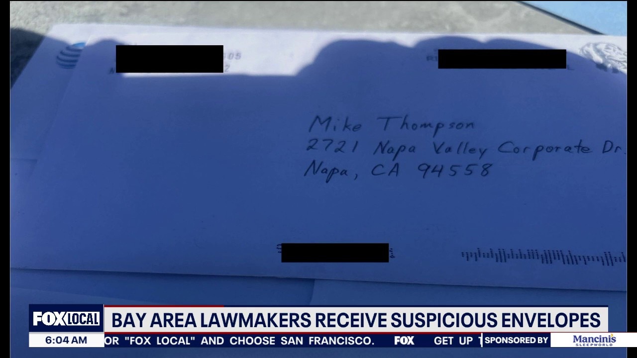 Bay Area lawmakers receive suspicious envelopes — KTVU FOX 2 Bay Area, Pleasanton Community news