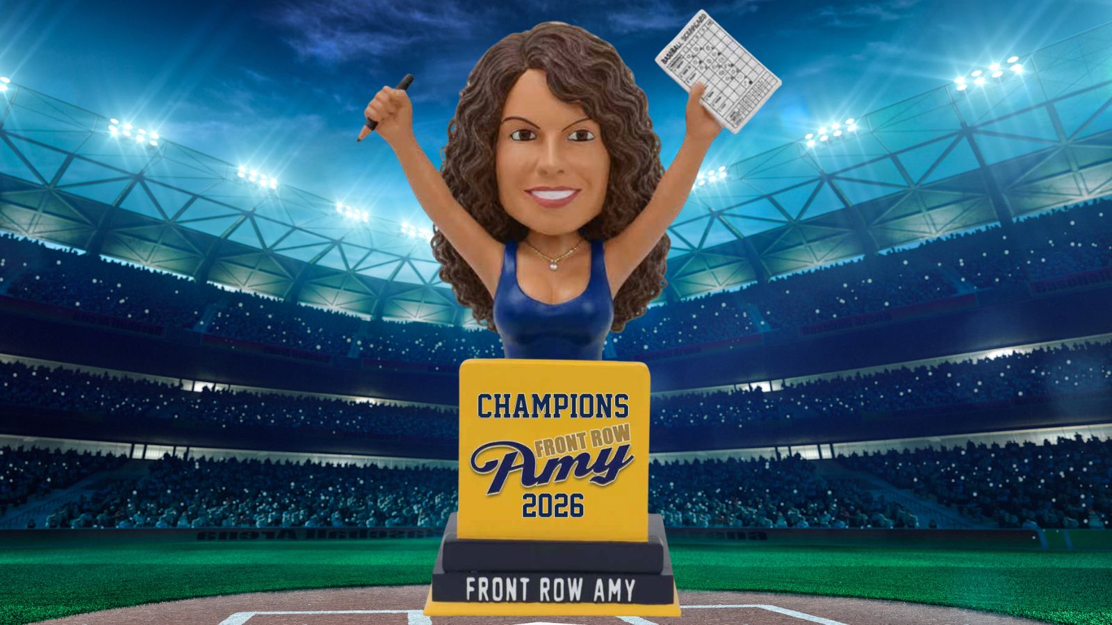 Front Row Amy gets bobblehead celebrating Brewers' World Series win — Pleasanton Sports news