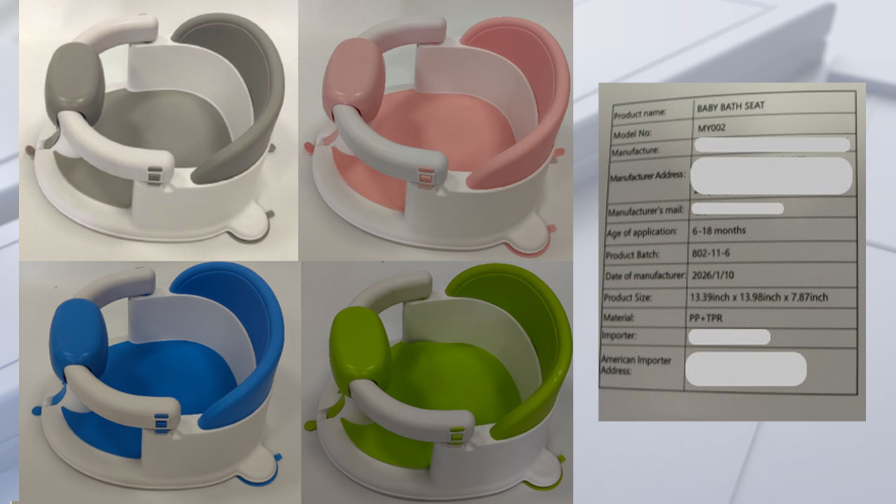 Baby bath seats sold on Amazon under recall for risk of serious injury, drowning — KTVU FOX 2 Bay Area, Pleasanton Government news
